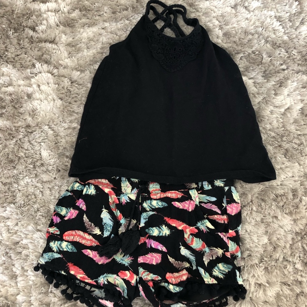 The Children's Place Black and Multicolor Feather Set